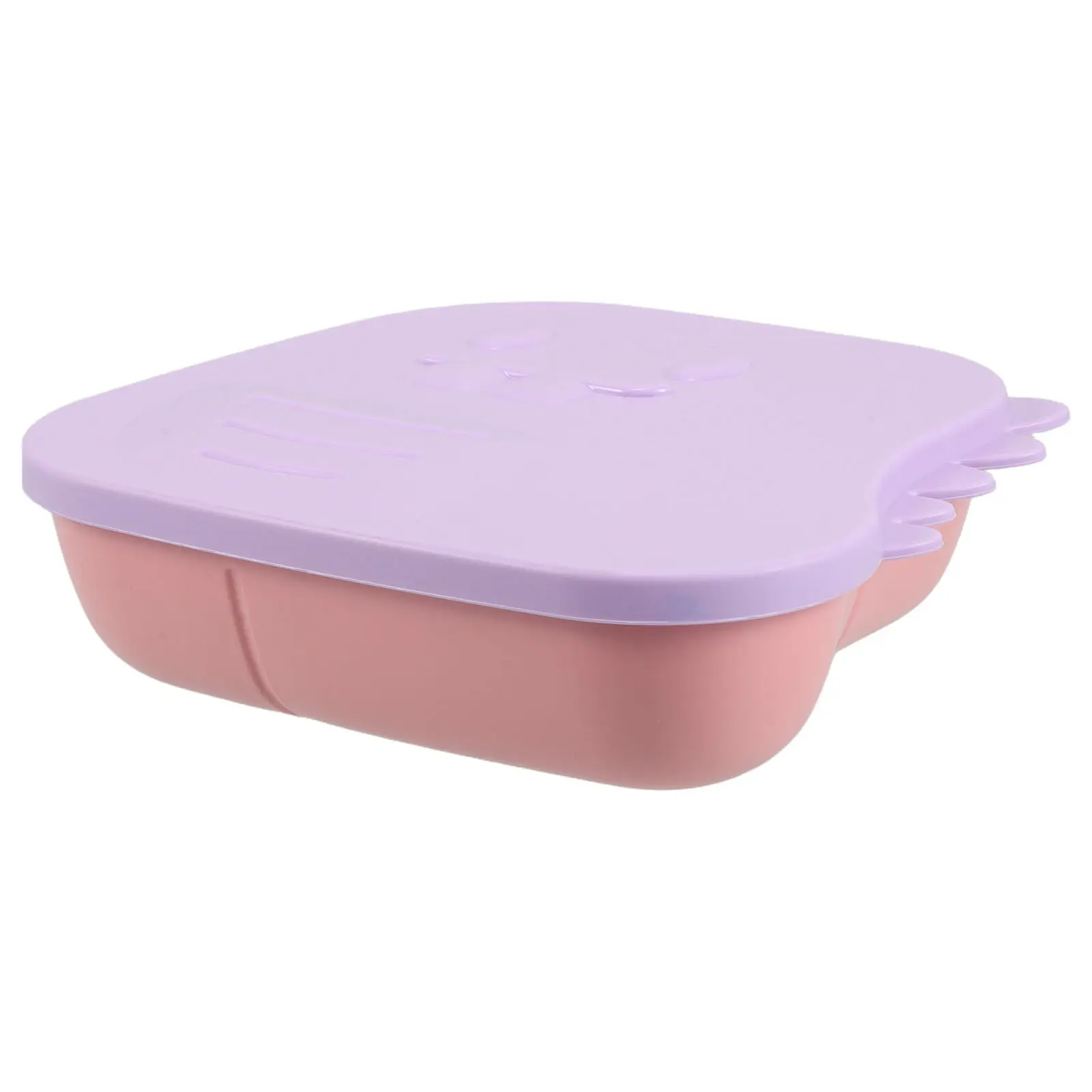 Cute Cartoon Animal Shaped Children Dinnerware Set Lavender Suction Base Divided Plate For Toddler Baby Food Reusable