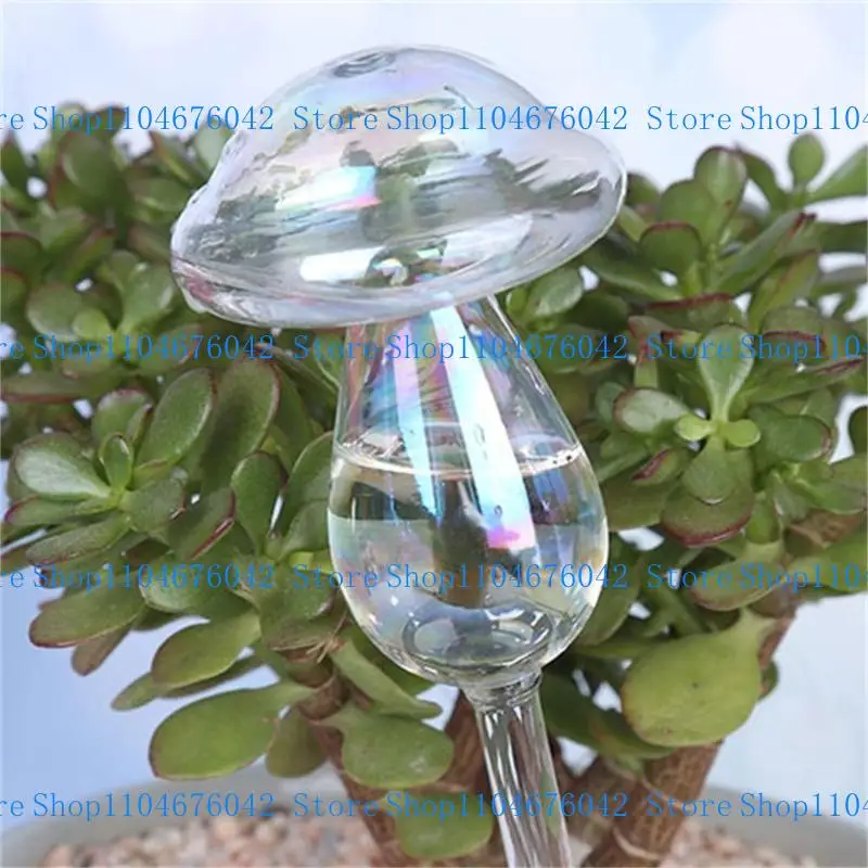 

5asd Plant Watering Globes Glass Mushroom Plant Watering Globes Planter Insert Automatic Watering Bulb for Indoor Outdoor