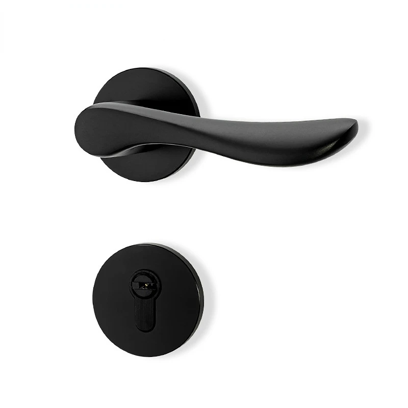 

Room Door Lock Split Body Lock Household Silent Door Handle Door Lock Black Door Lock Indoor Bedroom Solid Wood Door Lock