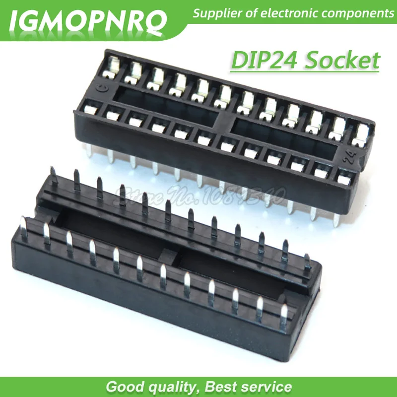 10pcs 24 Pin 2.54mm DIP SIP IC Sockets Adaptor Solder Type Narrow New Original Free Shipping