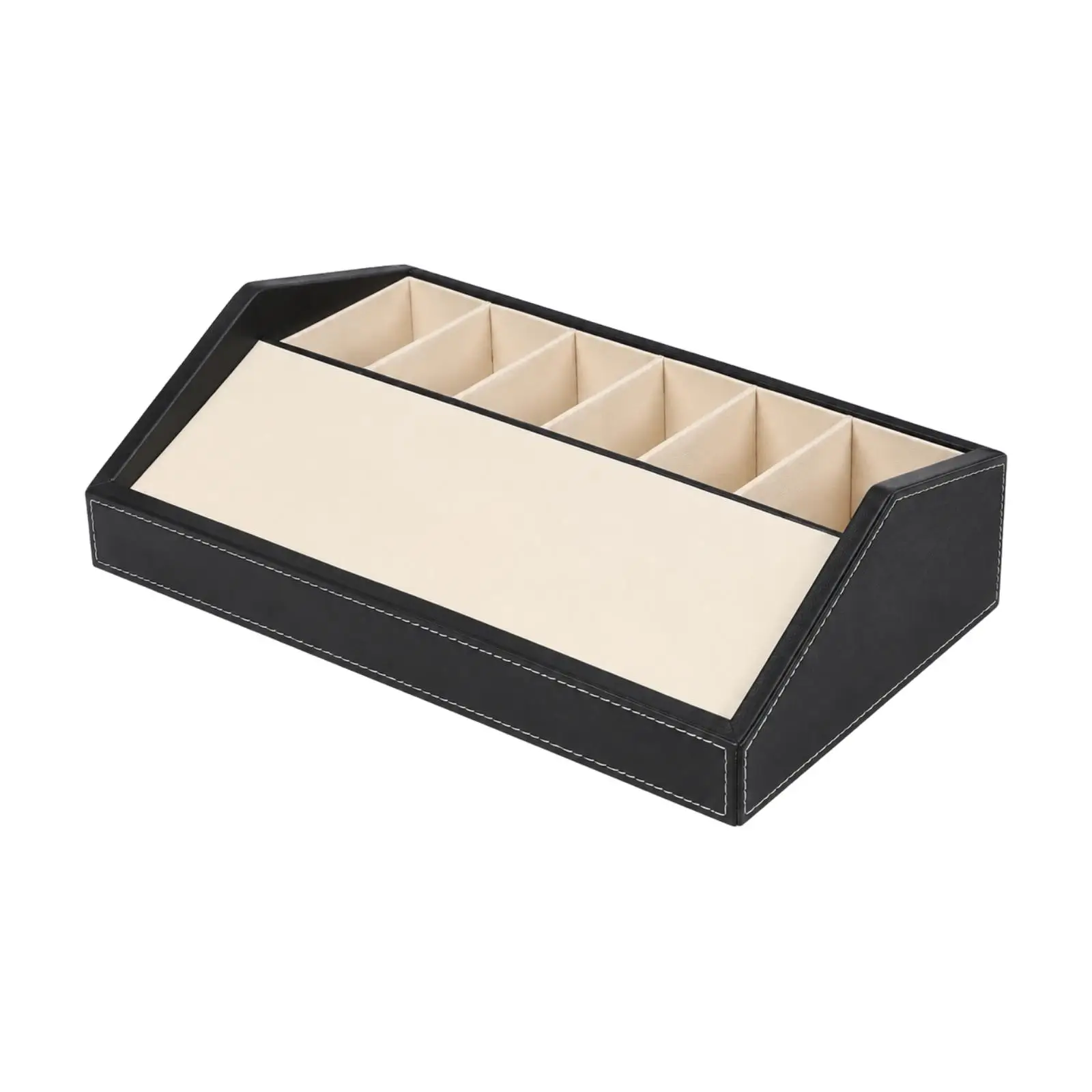 Belt Organizer Display Case with Sloped Viewing Angle for Showcase Counter and Wardrobe Shelf Storage