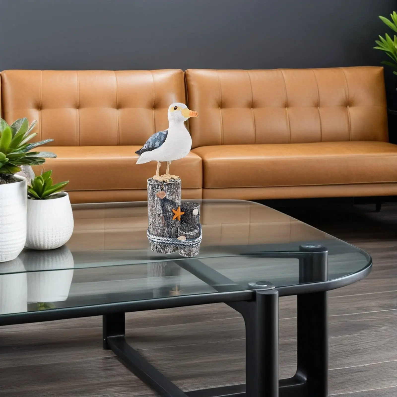 

Скульптура морской птицы из массива дерева, ручная работа, средиземноморский стиль, морской декор, украшение для стола, акцент для пляжной комнаты