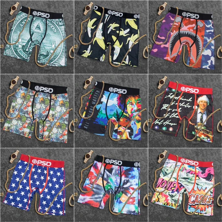 Men Underwear Summer Breathable Men's Boxers Sexy Underpants Male Plus Size Man Panties Fashion Print Men Boxershorts Trunks