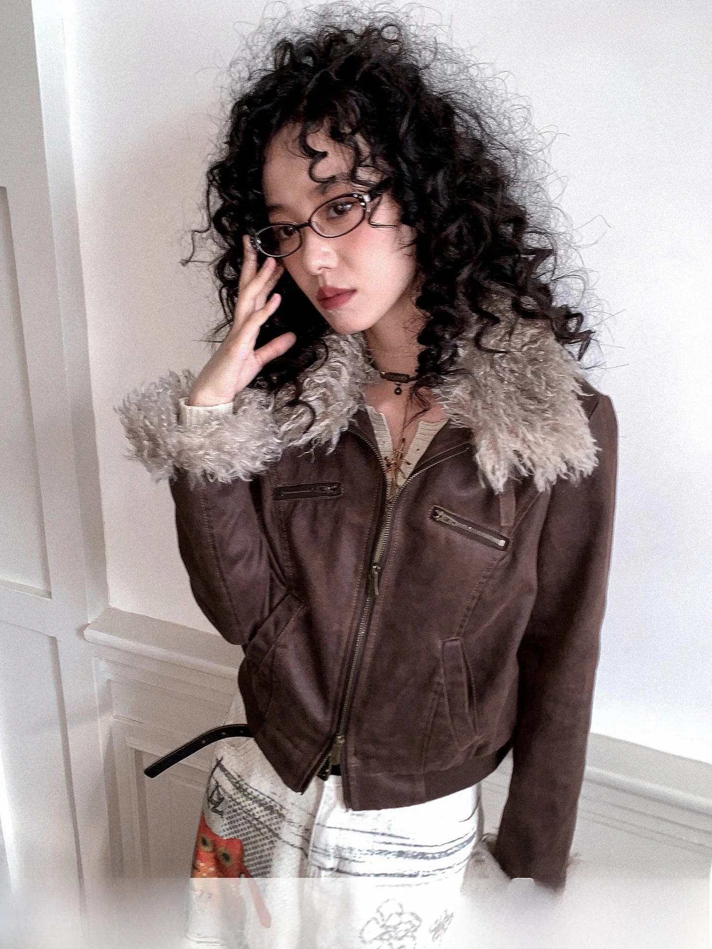 

Chemical Girl ort Leather Jaet Casual Detachable Collar Wildern Gentleman Sle Women's Autumn Outerwear PU Fabric