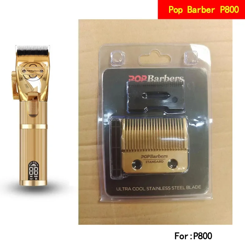 Pop Barbers P800 P700 P600 Professional Hair Clipper 0mm Blade Standard Set for Hair Cutting Machine Replaceable Cutter Head