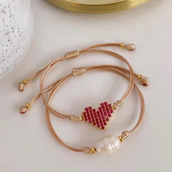 KKBEAD Bracelet Sets Femme Vinatage Fashion Jewelry for Women Cubic Zircon Heart Bracelets Gift Pulseras Mujer Moda