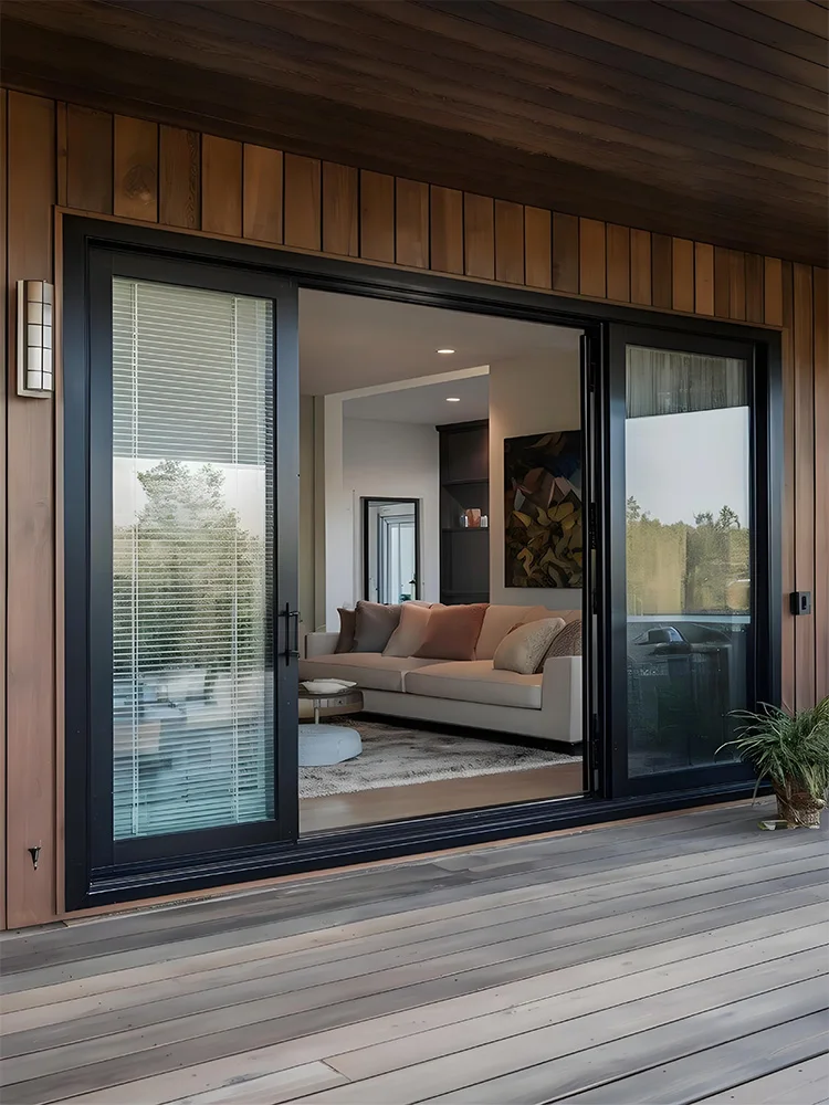 Sixinalu Sliding Door Exterior Interior Front Doors Hurricane Impact Door Double Glaszed Aluminum For Garden Home Decor Custom