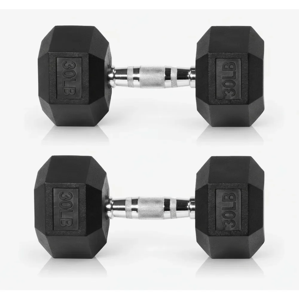

Anti-Slip Hex Dumbbell with Rubber Coating for Home Gym Workouts, Multiple Weights Available