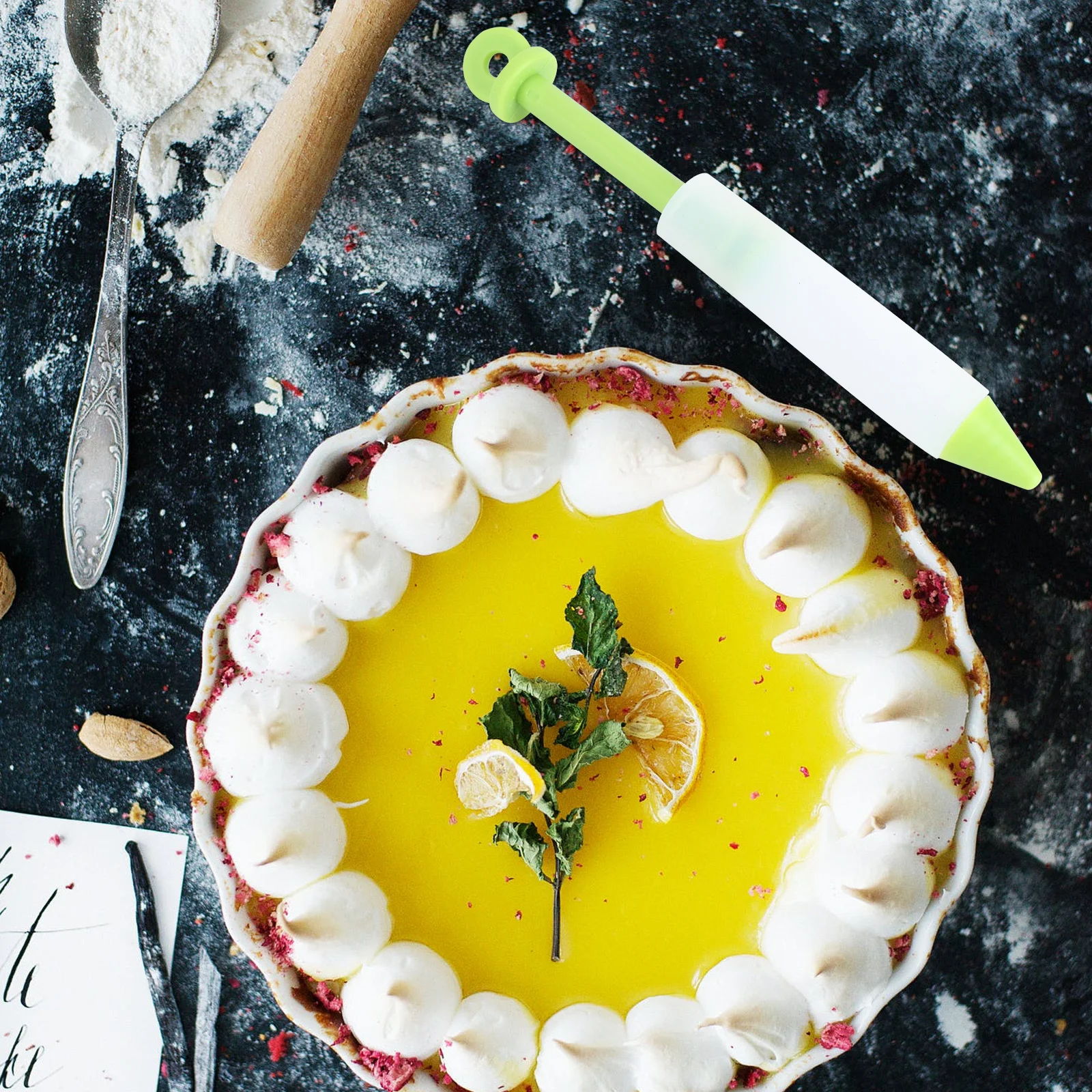 

Silicone Chocolate Cake Decorating Pen Green Easy Use Piping Pen for Fondant Sugar Paste Cupcake Cookie Baking Tool