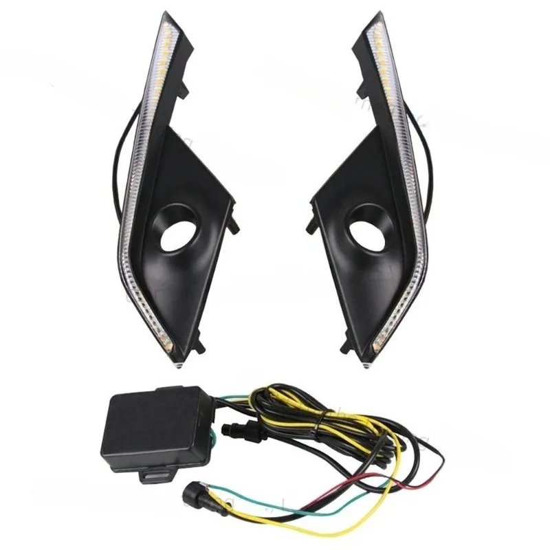 2 قطعة سيارة DRL LED النهار تشغيل ضوء ل CX-3 CX3 2015 2016 2017 2018 2019 2020 مع وظيفة إشارة بدوره الأصفر #2