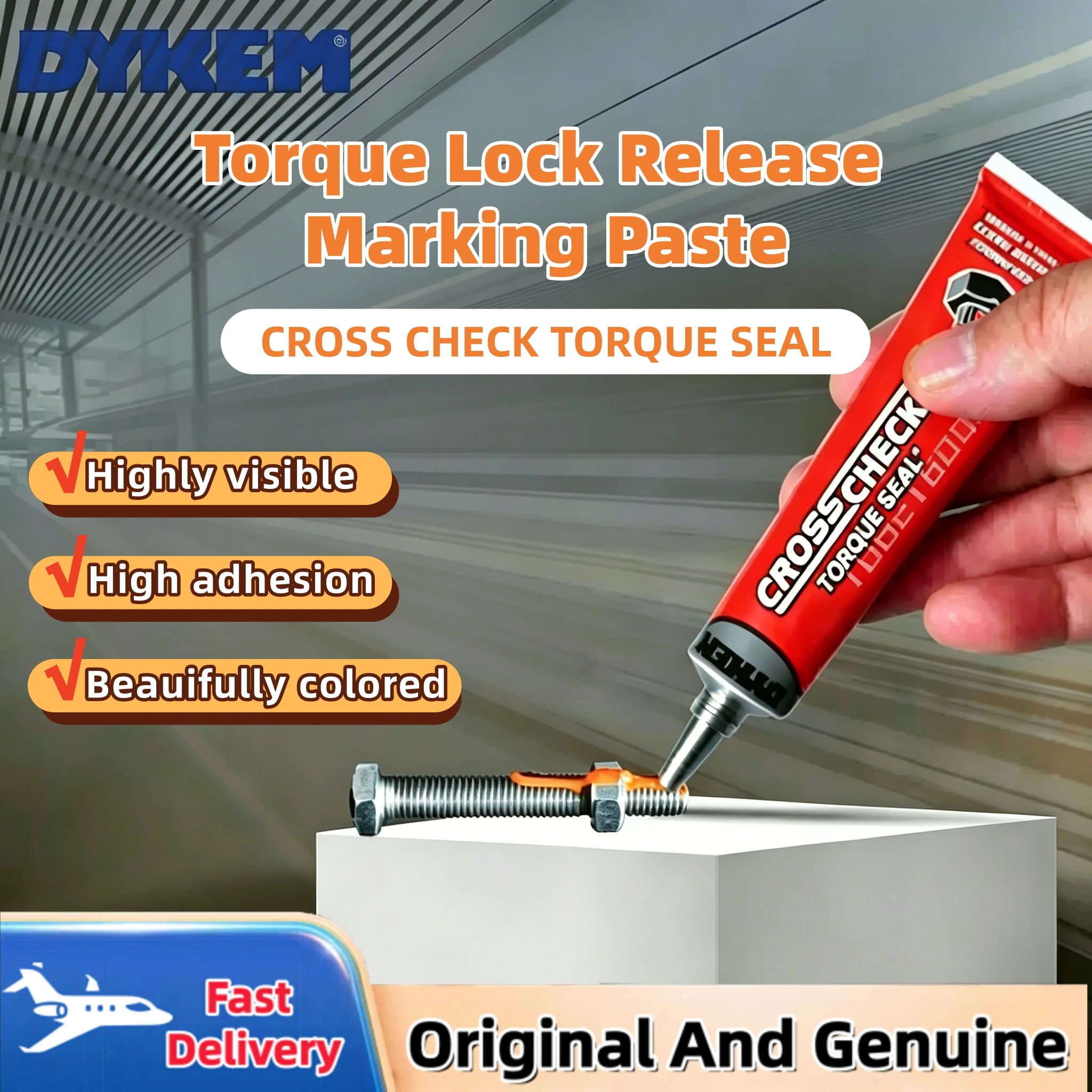 ITW DYKEM Original Cross Check Tamper-Proof Indicator Paste Metal Marking Pen Multiple Colors Available Green Red Yellow Blue