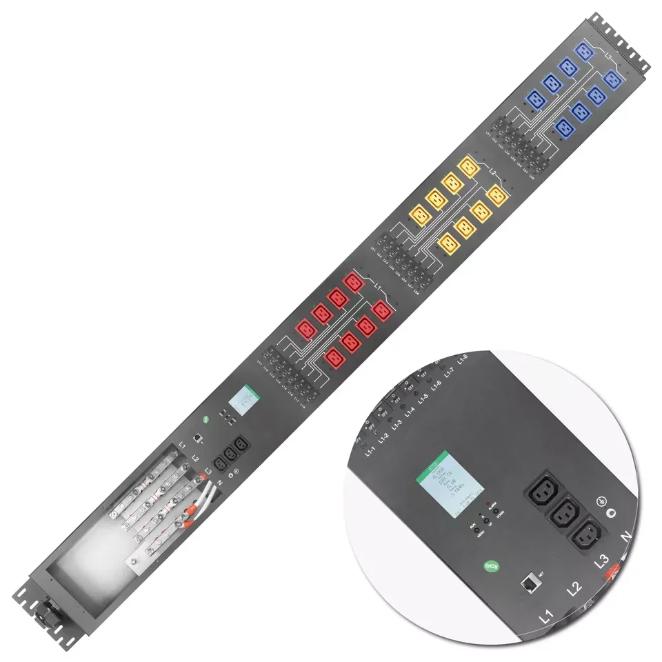 OIT Switched Clever Ethernet Rack Mount 3 phase C19 PDU IP Remote Control Metered Smart Power Distribution Units PDU