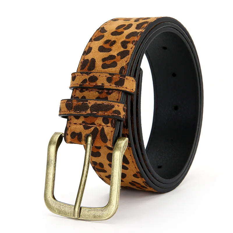 Boho Style PU Leopard Print Belt Women Dress Slim Fit Women Dress Custom Belt