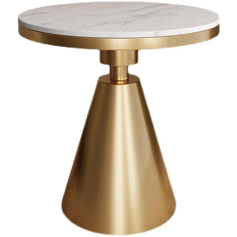 

small coffee table, sofa side, household living room corner, Nordic modern simple rock slab marble small round table