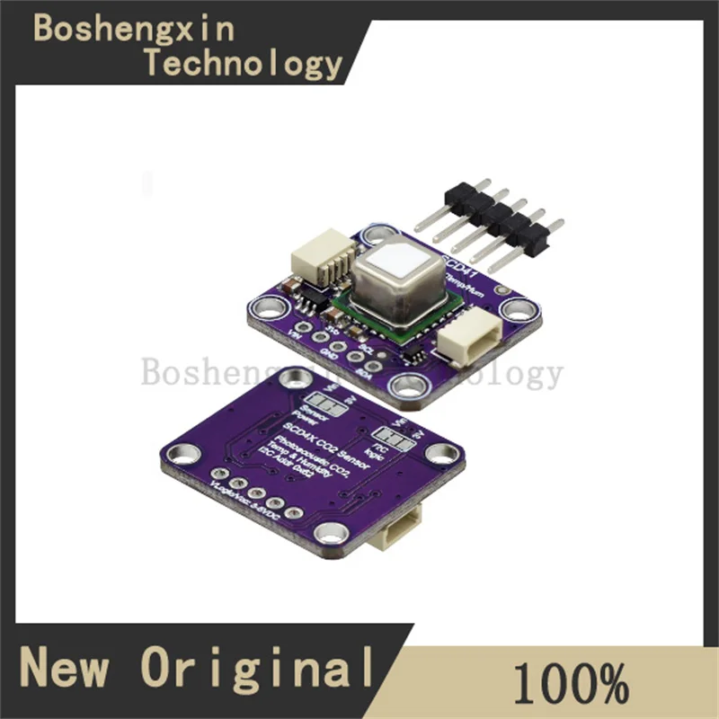 1 個 SCD40 SCD41 ガスセンサーモジュールは CO2 二酸化炭素温度と湿度を検出ツーインワン I2C 通信