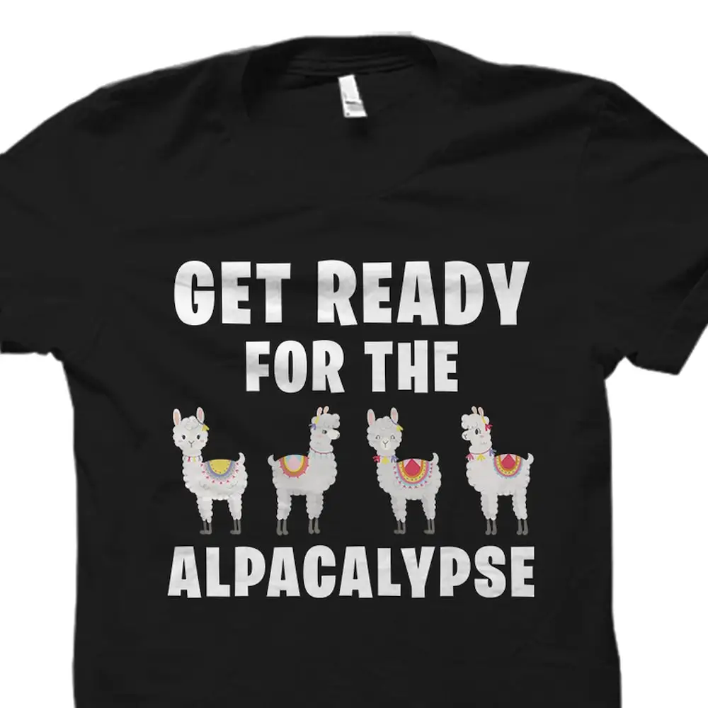 Alpaca Cute T Shirt Lover For Funny Get Ready Alpacalypse Os1877