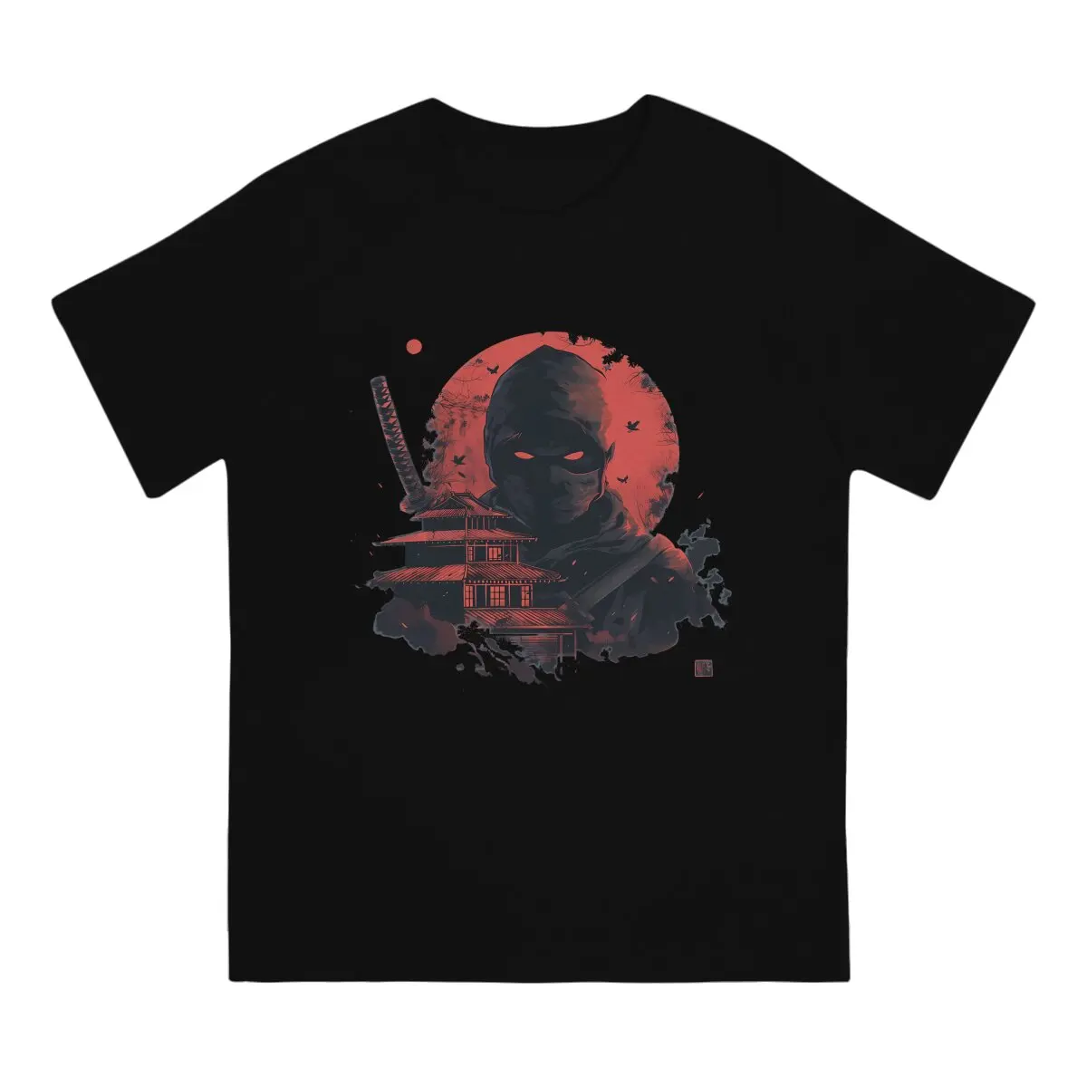 Copy Of Ninja Artwork Japan Asia Knight Style Polyester TShirt Japanese Ninja Samurai Comfortable Creative Gift Clothes  T Shirt