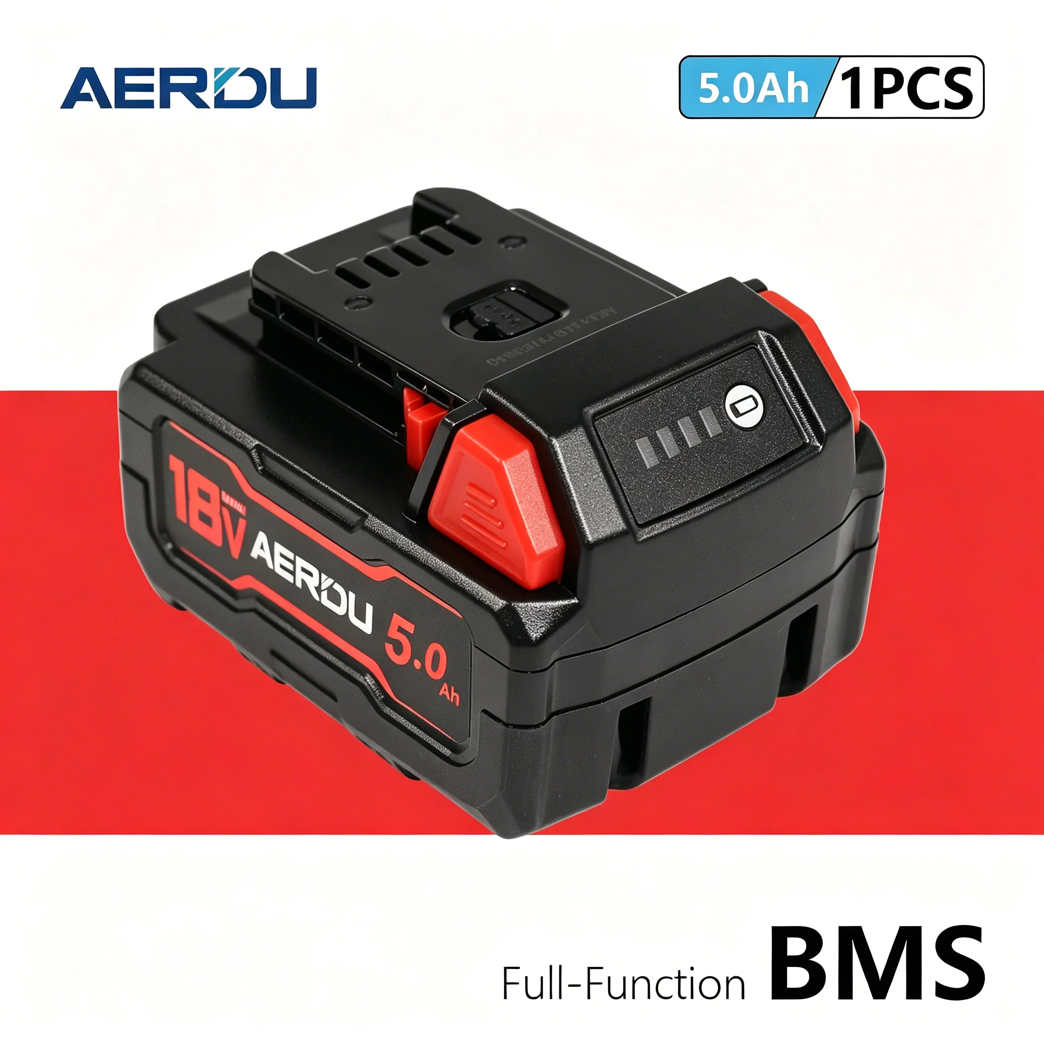 

Аккумулятор AERDU 5.0 Ач для инструментов Milwaukee M18, аналог оригинального 48-11-1820, 48-11-1828, с реальной емкостью