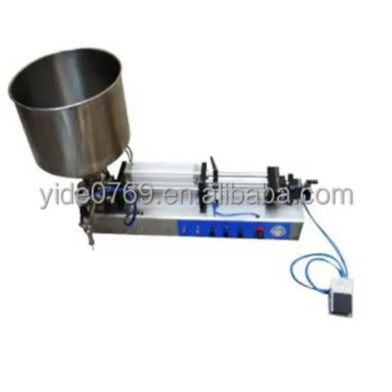 Semi-Auto YD-500 Table Top Pneumatic Tomato Cream Honey Oil Gel Paste Filling Machine Tank Bottle Pot
