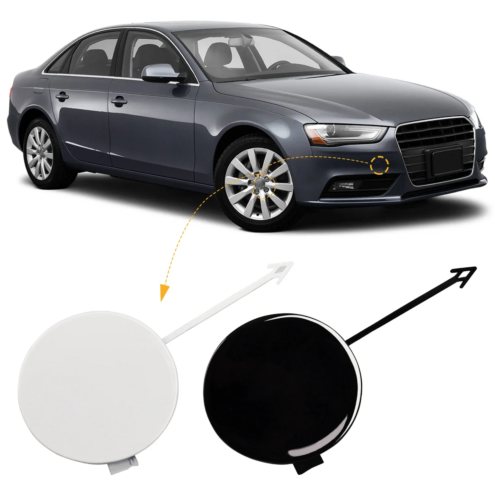 

Front Bumper Tow Hook Cap Towing Eye Cover For Audi A4 B8 2013-2016 Right 8K0807241C