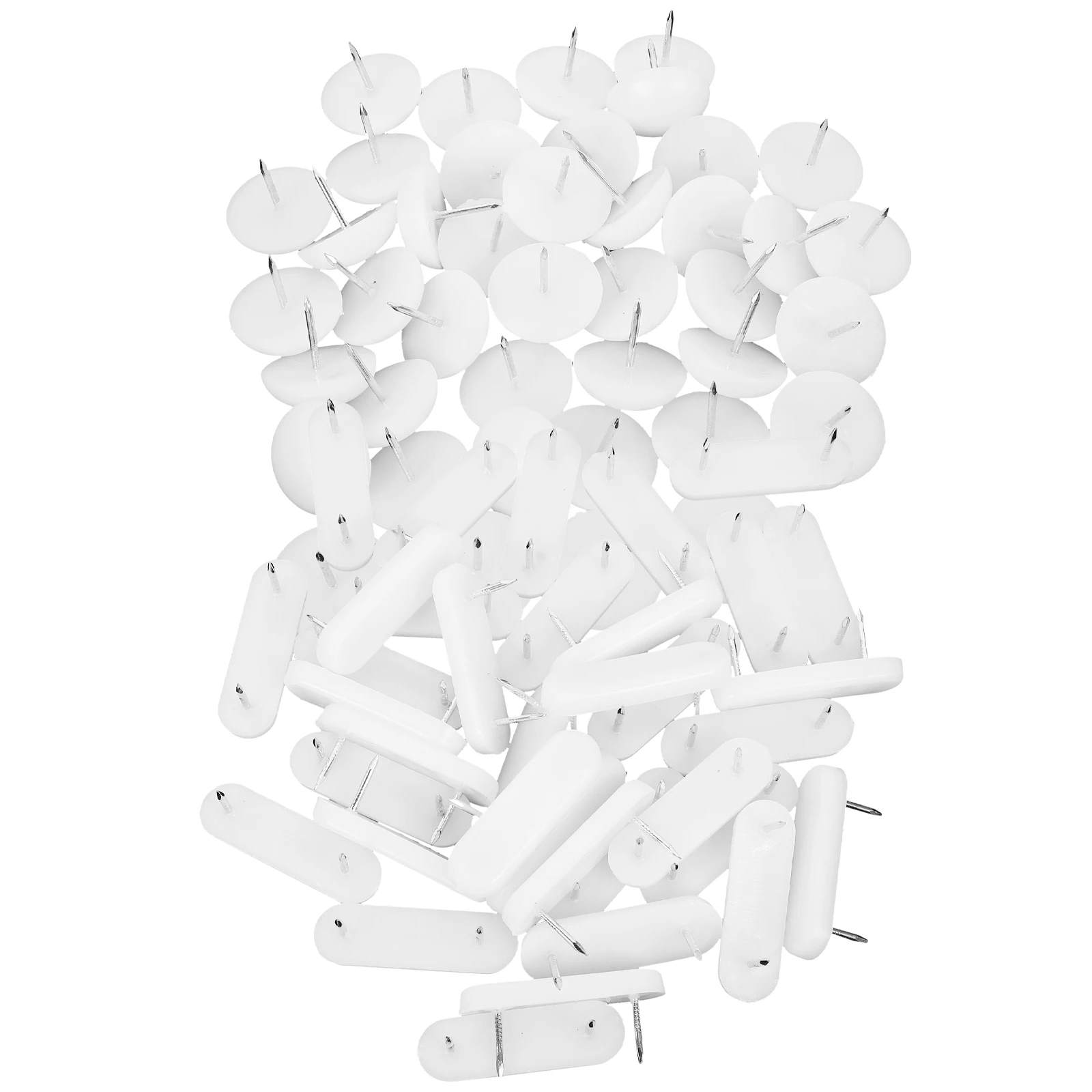 

100Pcs Furniture Leg Nail Pads Nonslip Heat Treated Chair Leg Pads Floor Protectors for Chair Legs Carpet Vinyl Hardwood