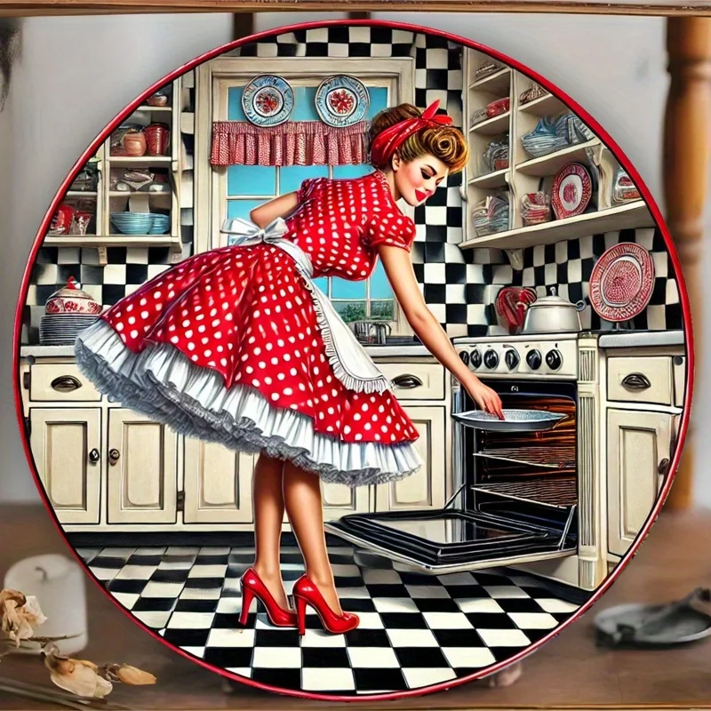 Vintage 1950s Kitchen Metal Sign - 7.8