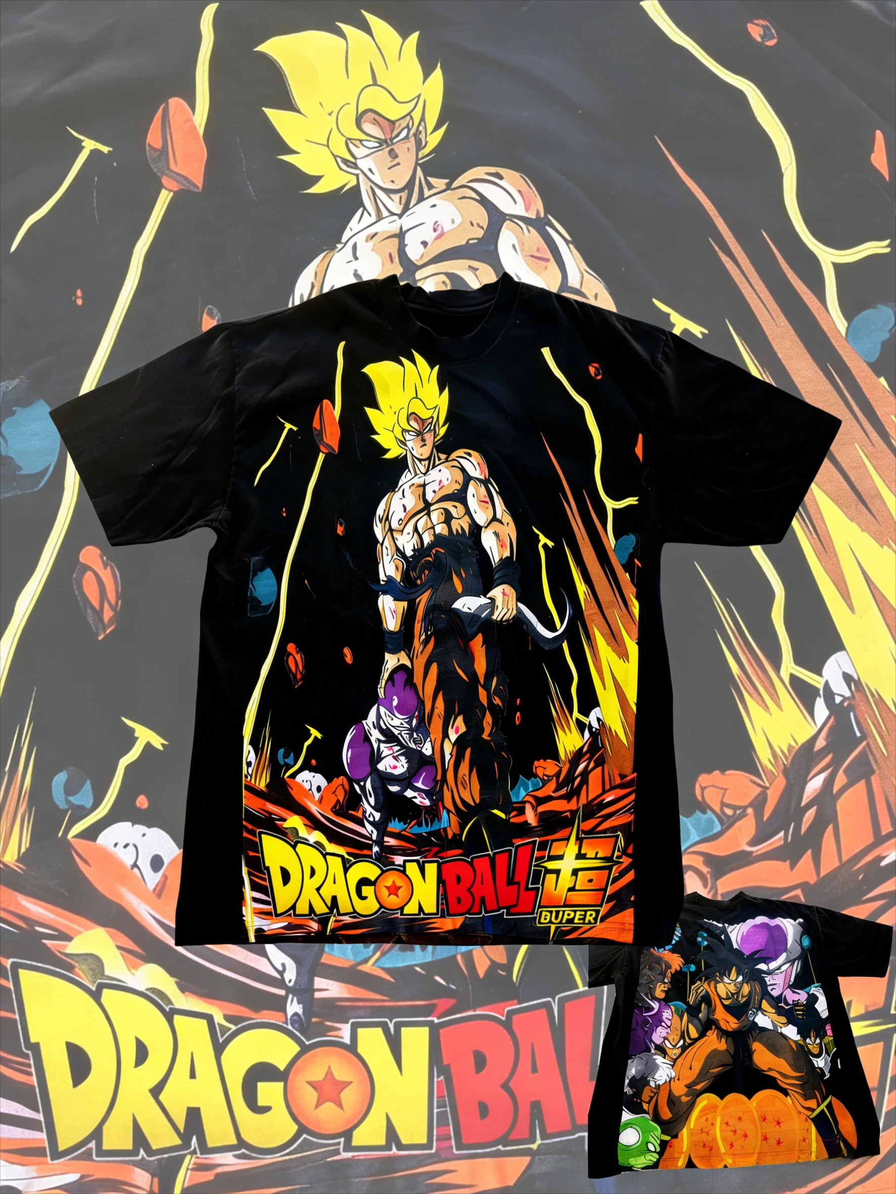 Dragon Ball Goku vs. Frieza Endform 100% Baumwolle T-Shirt Herren Übergröße Sommer 2026 Lässige Sportmode Kurzarm-Tee Y2K