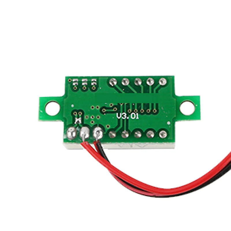 Tête de voltmètre numérique à deux fils, tube numérique de 0.36 pouces, précision variable DC4.5V-30V rouge, bleu, vert, 1 pièce