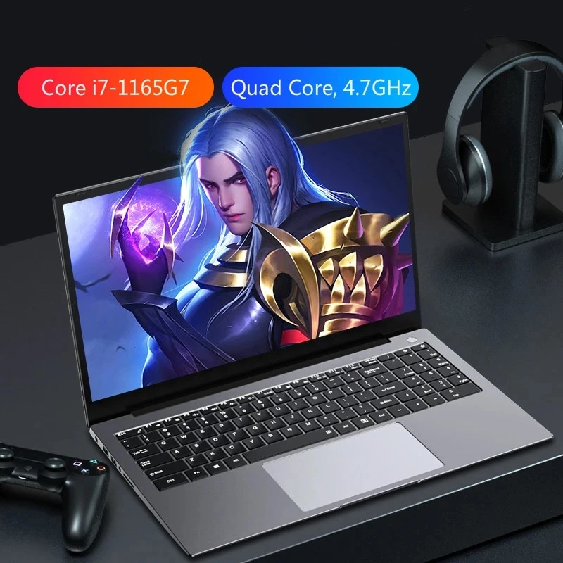 IPS Gaming Ultrabook Laptop, Notebook Office, Computador, Windows 11, Wi-Fi, FHD, NVMe, Impressão digital, 12th Gen, i7, 1360P, 15.6 Polegada, Venda quente