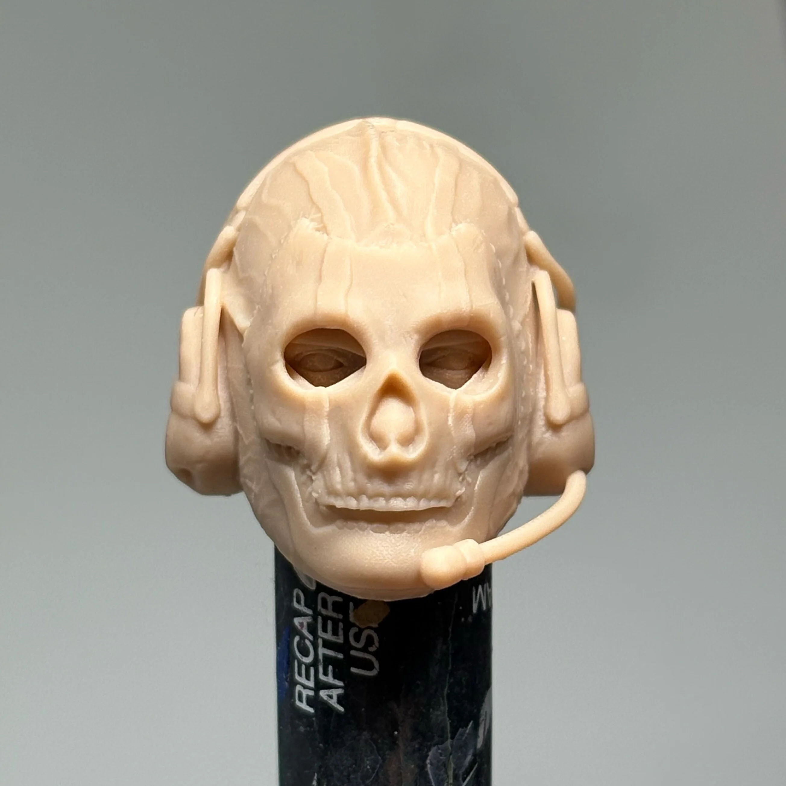 

1/12 Scale Unpainted Ghost Skull Head Sculpt Carved Model Toys