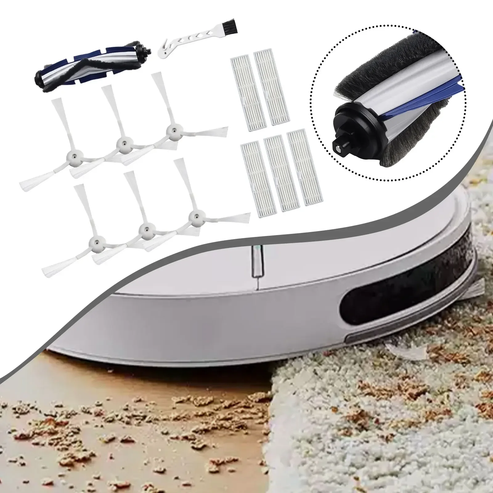 

Улучшенная эффективность очистки с аксессуарами для Tefal Explorer Serie 60 RG7447 RG7455, комплект фильтров с боковой щеткой