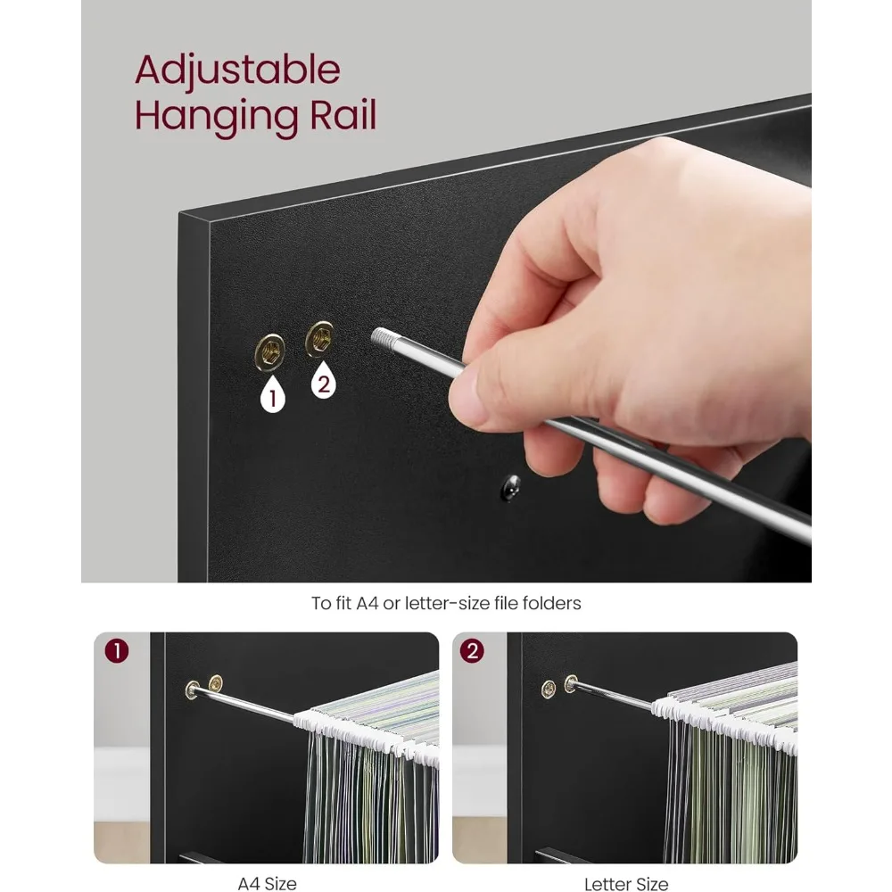 خزانة ملفات دوارة ذات 3 أدراج مع عجلات قابلة للقفل، تخزين المستندات بحجم حرف A4 لتنظيم المكاتب المنزلية