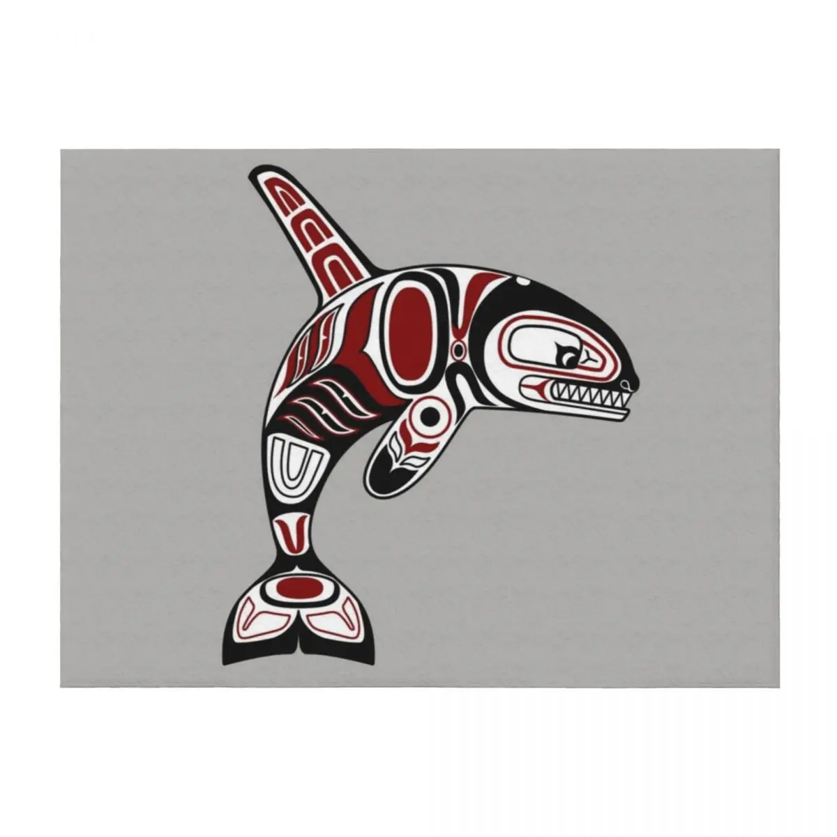 

Haida Orca Throw Blanket Sofa Nap for sofa Flannel Blankets