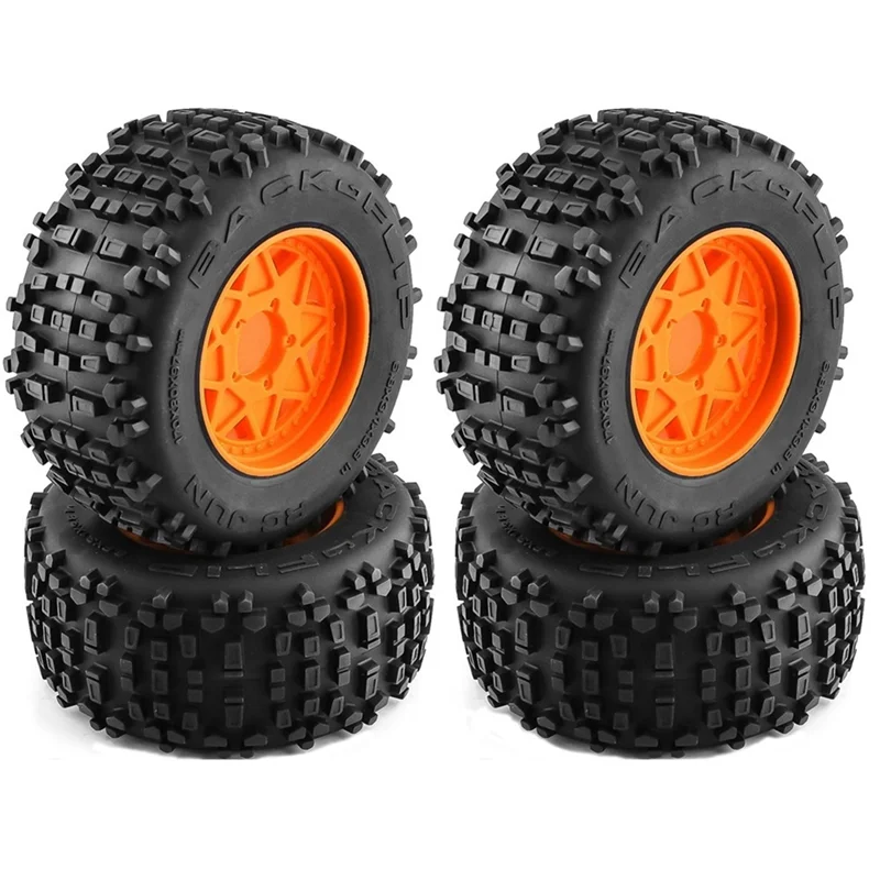 

4Pcs 170mm 1/7 1/8 Monster Stunt Truck Tire 12/14/17mm Wheel Hex for TRAXXAS Sledge ARRMA KRATON Outcast Tamiya HSP,3