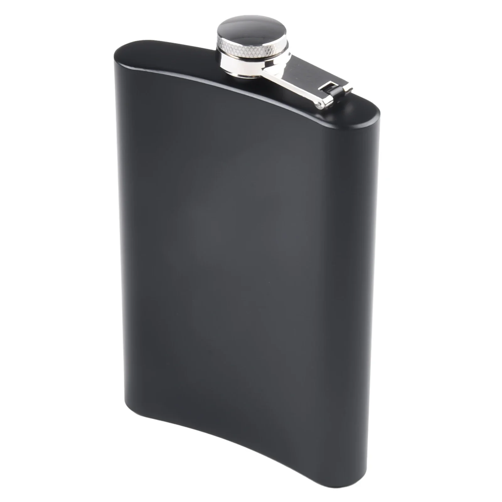 Whiskey Liquor Pocket Wine Bottle Stainless Steel Flask with Large Capacity 10oz and Black Matte Finish Portable