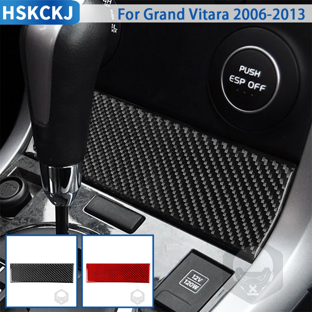 

For Suzuki Grand Vitara 2006-2013 Carbon Fiber Accessories Central Storage Box Cover Trim Sticker Decoration Car Interior