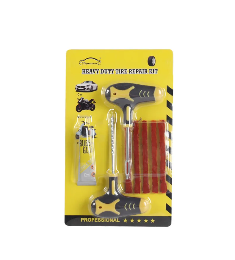 

4 in 1 Tire Repair Kit Tubeless Tire Car Van Motorcycle Bike Puncture Professional Emergency Repair Glue Drill Hand Tool Sets