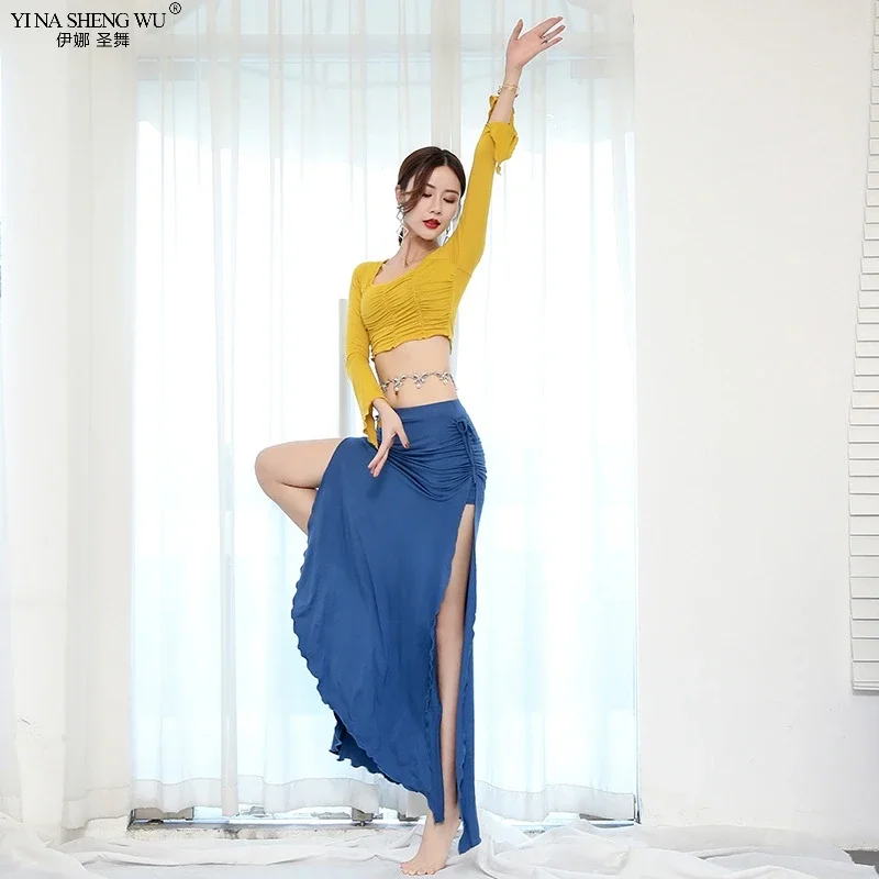 المرأة الرقص الشرقي الأعلى انقسام التنانير الطويلة ازياء الرقص الشرقي ممارسة الملابس مثير أزياء المرأة الرقص الشرقي كرنفال ارتداء #1