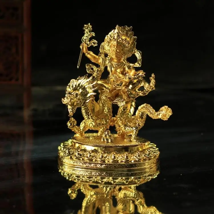 Tantric supplies, alloy Buddha statues religious crafts white God of Wealth Buddha statues, Tibetan God of Wealth Buddha statues