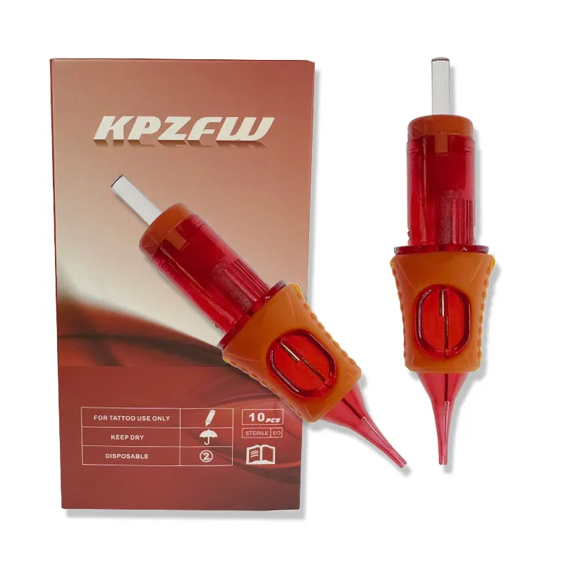 10Pcs Professional Tattoo Cartridge Needle Set Round Liner 1RL 3RL 3RS 5RL for Permanent Makeup Eyebrow Lip Scalp Tattoo Machine