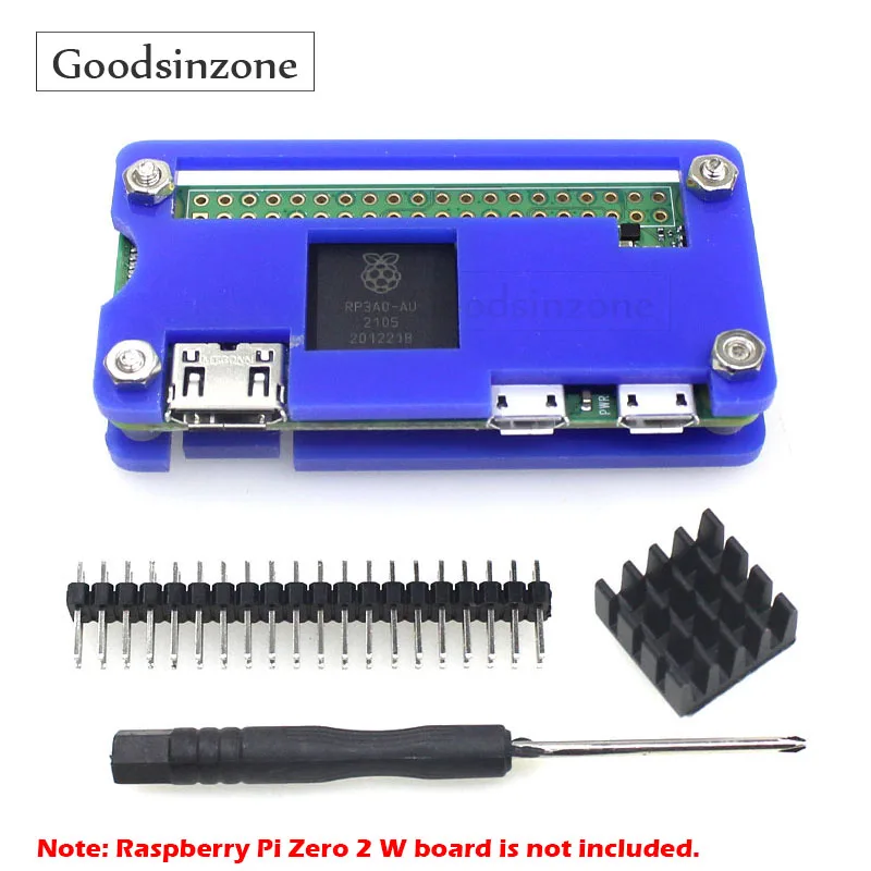 Raspberry Pi Nul 2 W Case Wih Heatsinks Kit, bescherming Shell + Koellichaam Voor Raspberry Pi Zero W 2/W/ Pi Zero 1.3 / Pi Nul wh