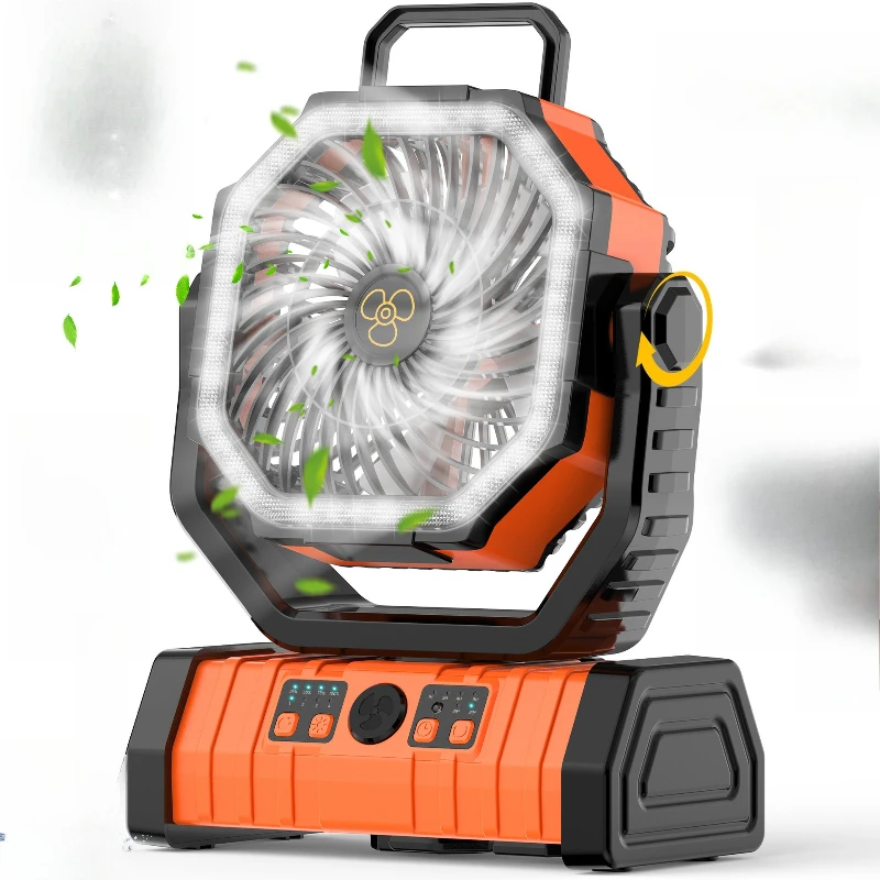 

Portable camping fan Remote control Large capacity USB charging Camping fan Tent lighting Desktop fan