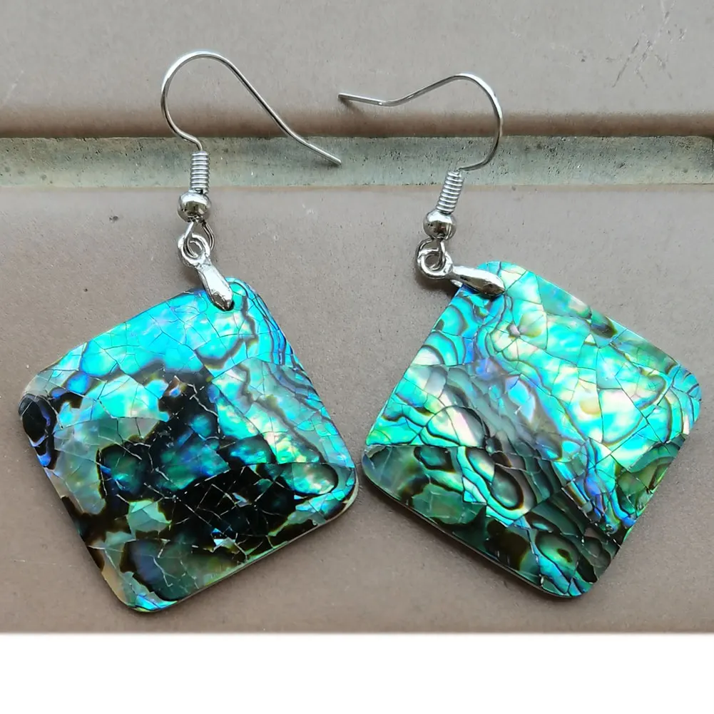 New Zealand Abalone Shell beads Earring 1Pair WFH952