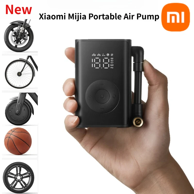 

Новый портативный воздушный насос Xiaomi Mijia 2000 мАч 150 фунтов на квадратный дюйм, электрический воздушный компрессор, обнаружение давления в шинах, многофункциональный надувной насос для автомобиля, велосипеда