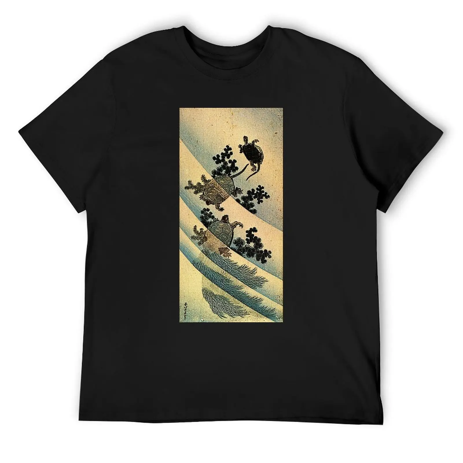 

Turtles' by Katsushika Hokusai (Reproduction). T-Shirt Blouse Anime t-shirt mens t shirts