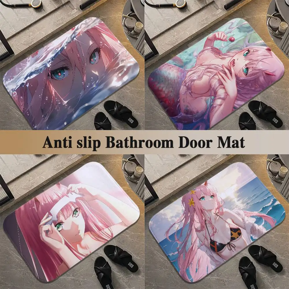 

Zero Two Darling Floor Mat Printed Large Carpets Living Room And Bedroom Carpets Bathroom Anti Slip Door MATS Small Carpets