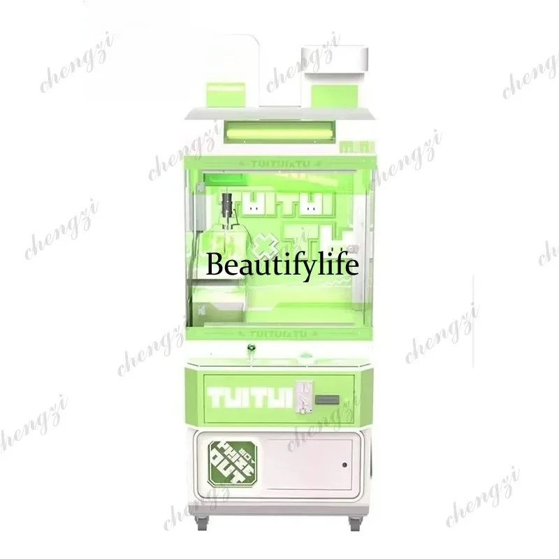 HR  Space Rabbit Metal Award Clip Coin Pusher and Claw Cabinet Game Machine Doll Machine with Coin Payment Method view 4