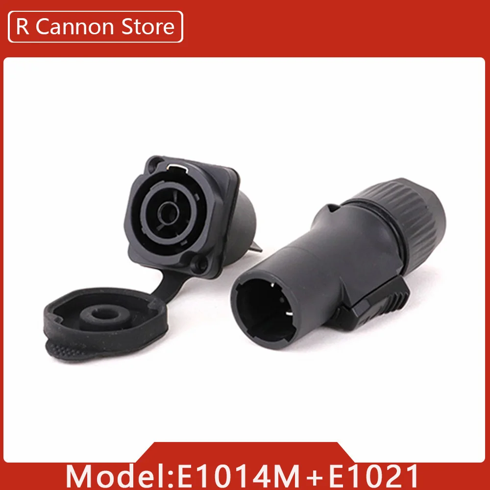 10 stks 3 Pins In/Uitgang Waterdichte Vergrendeling Powercon Stekker Vrouwelijke Chassis Draad Kabel Connectors PA66 Materiaal IP65 Grade