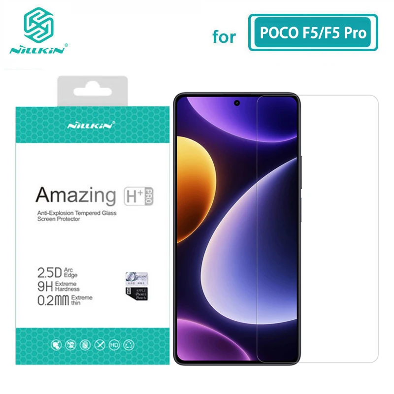 POCO F5 Glass NILLKIN Amazing H+Pro 2.5D Tempered Glass For Xiaomi POCO F5 Pro Screen Protector Film