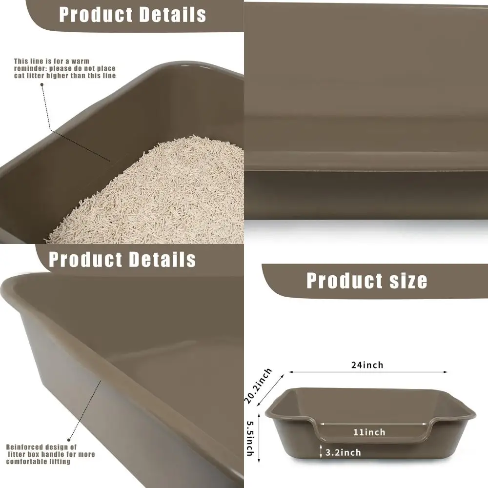 

Extra Large ABS Dog Litter Box with Low Entry for Senior Cats and Large Pets, 24 L x 20 W